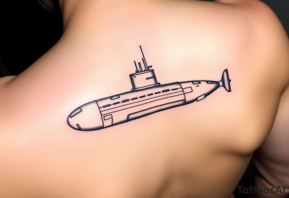 Ohio class submarine in a bottle tattoo idea