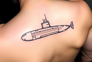Ohio class submarine in a bottle tattoo idea