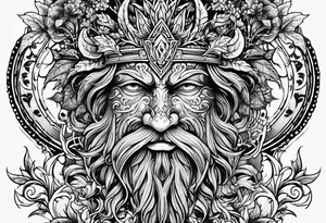 Greenman design on my arm. Relatively simple but Incorporating divine masculine, pagan, Pan, a phallus subtlety in the design as well. Brotherhood. tattoo idea