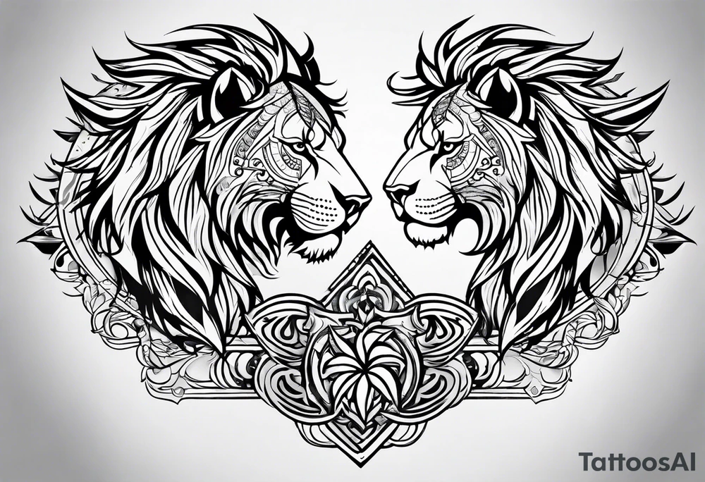His and hers leo tattoo idea
