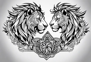His and hers leo tattoo idea