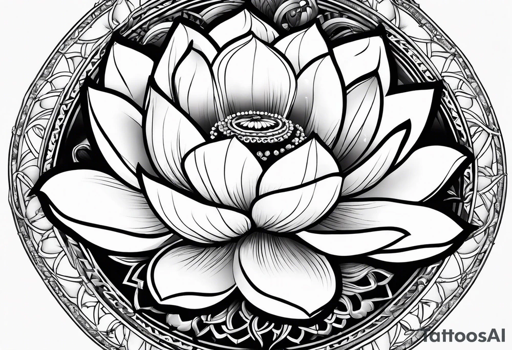 Lotus flower tattoo idea