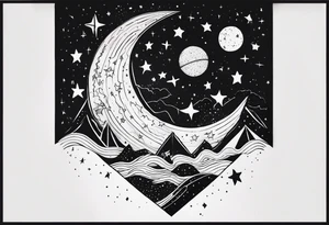 milky way tattoo idea