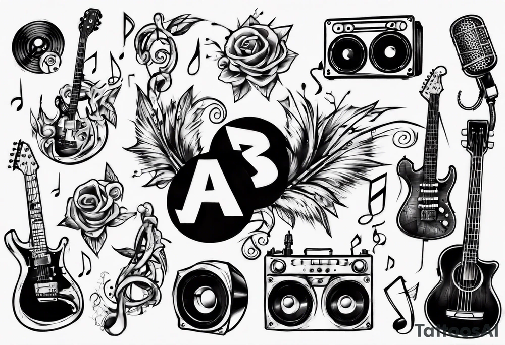 music sound tattoo idea