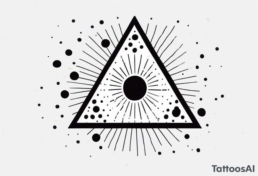 simple sunshine made of black dots with triangles and circles tattoo idea simple sunshine made of black dots with triangles and circles tattoo idea