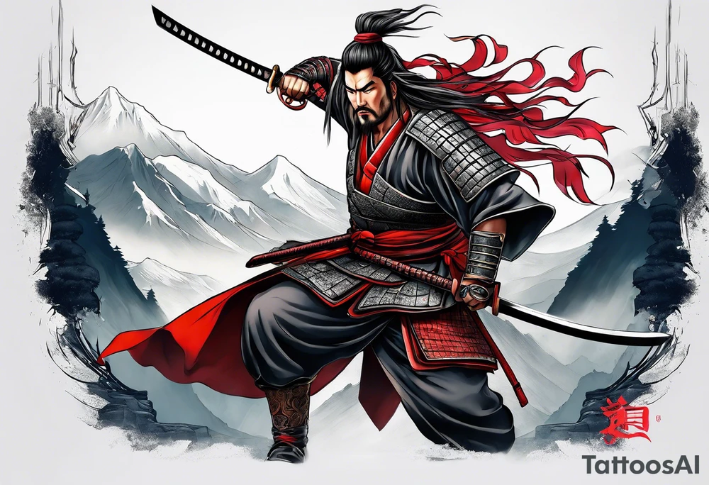 Albanian Samurai tattoo idea