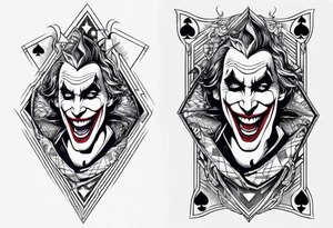 joker card neck tattoo tattoo idea
