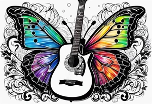Guitar, butterfly, rainbow, toy story tattoo idea