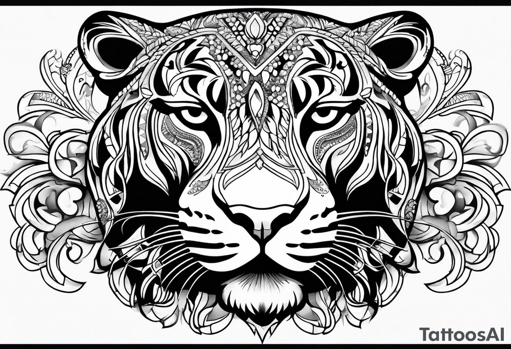 Jaguar head tattoo idea