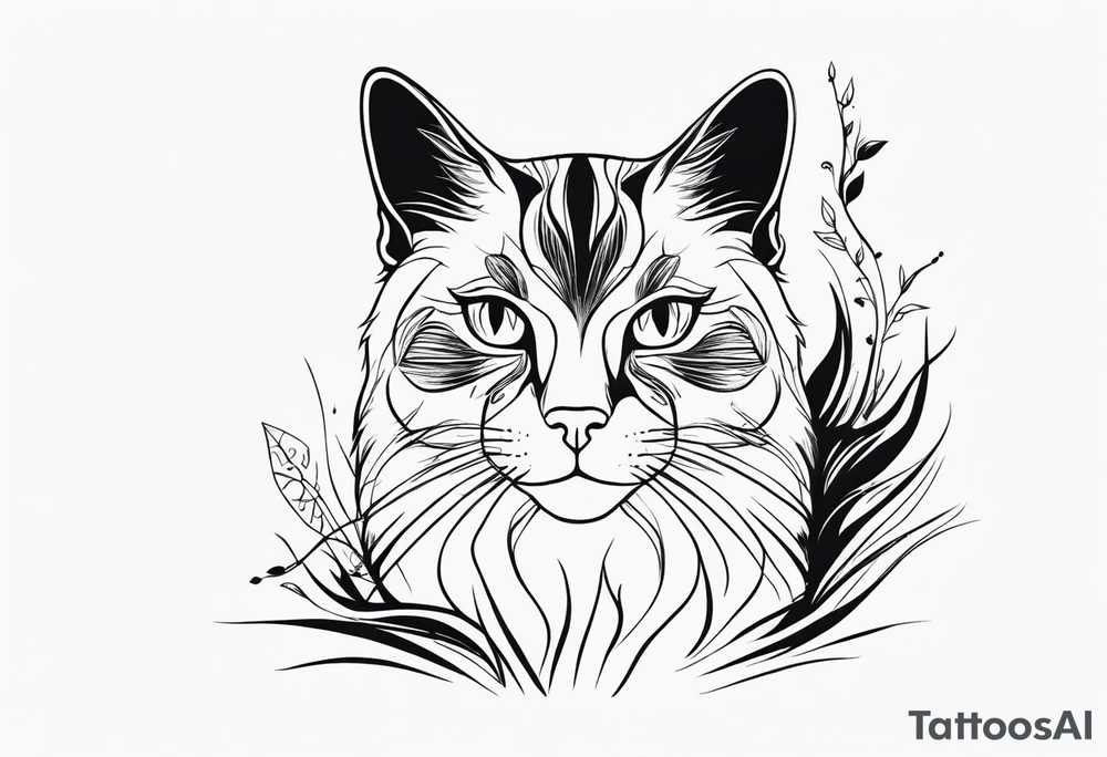 Cat grai tattoo idea