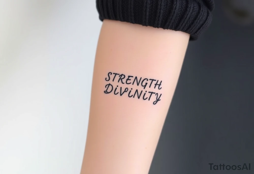 STRENGTH
DIVINITY tattoo idea