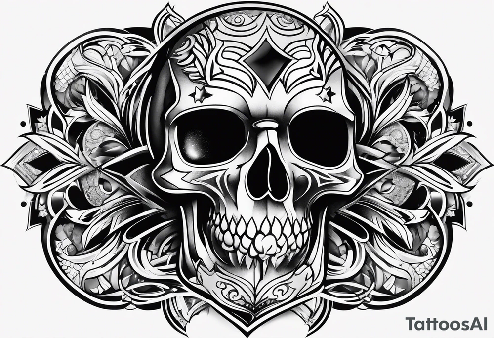 punk rock pattern tattoo idea