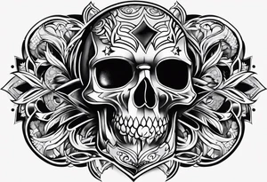 punk rock pattern tattoo idea