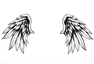 Realistic angelwings tattoo idea
