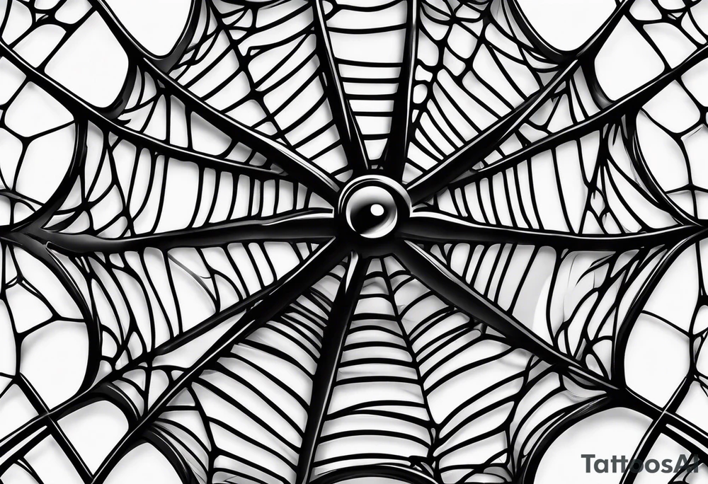 Spider web tattoo idea