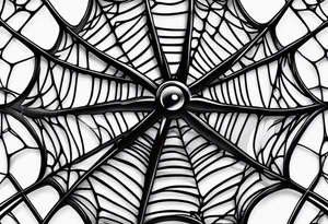 Spider web tattoo idea