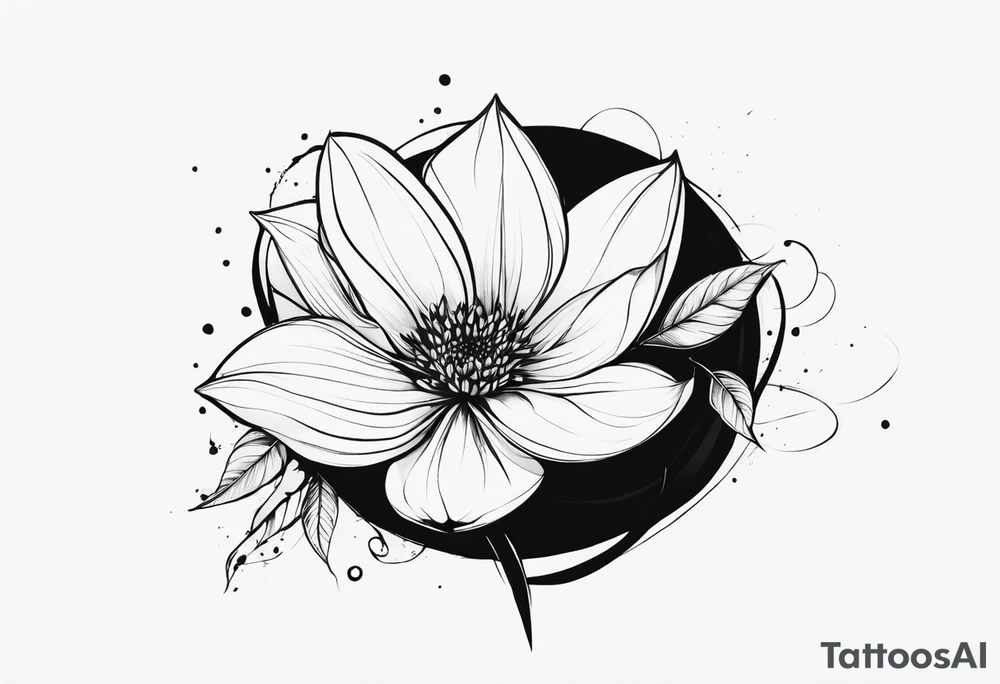 A escrita no braço direito: dum spiro,  spero. Finalizada com uma flor tattoo idea