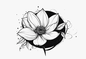 A escrita no braço direito: dum spiro,  spero. Finalizada com uma flor tattoo idea