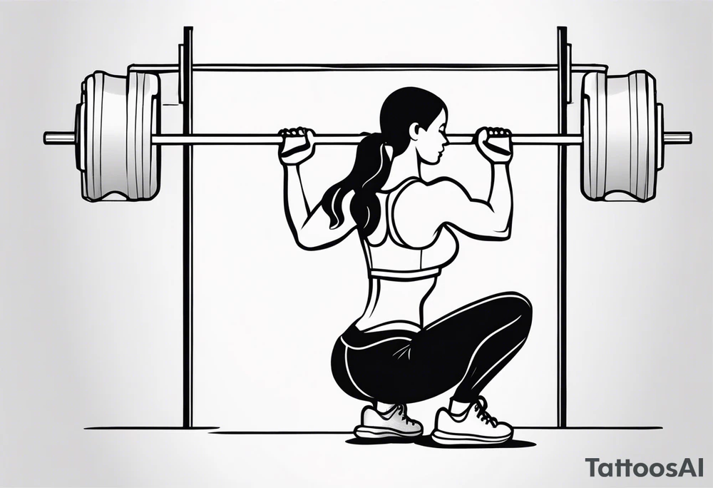 FEMALE WEIGHT LIFTER tattoo idea