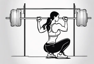 FEMALE WEIGHT LIFTER tattoo idea