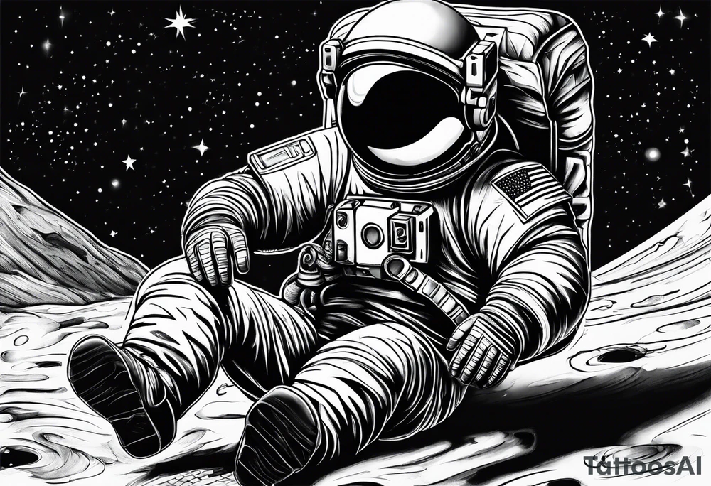 astronaut feet tattoo idea