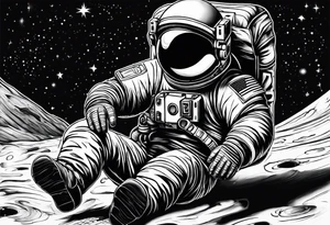 astronaut feet tattoo idea