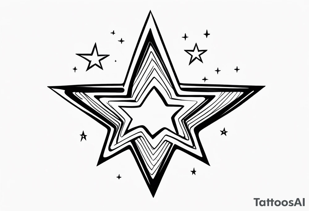 y2k star tattoo idea