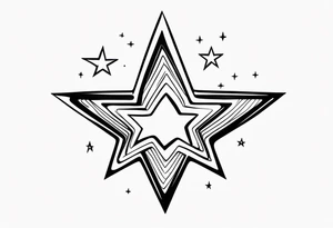 y2k star tattoo idea