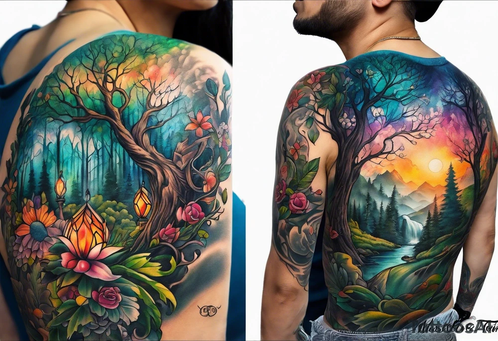 Enchanted forest tattoo idea