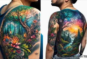 Enchanted forest tattoo idea