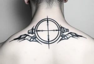 2d tattoo of sniper crosshairs tattoo idea
