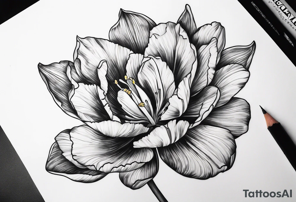 One tulip tattoo idea