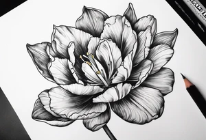 One tulip tattoo idea