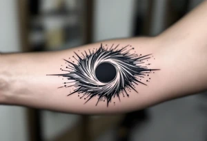 2 different universe's on each side of a black hole tattoo idea