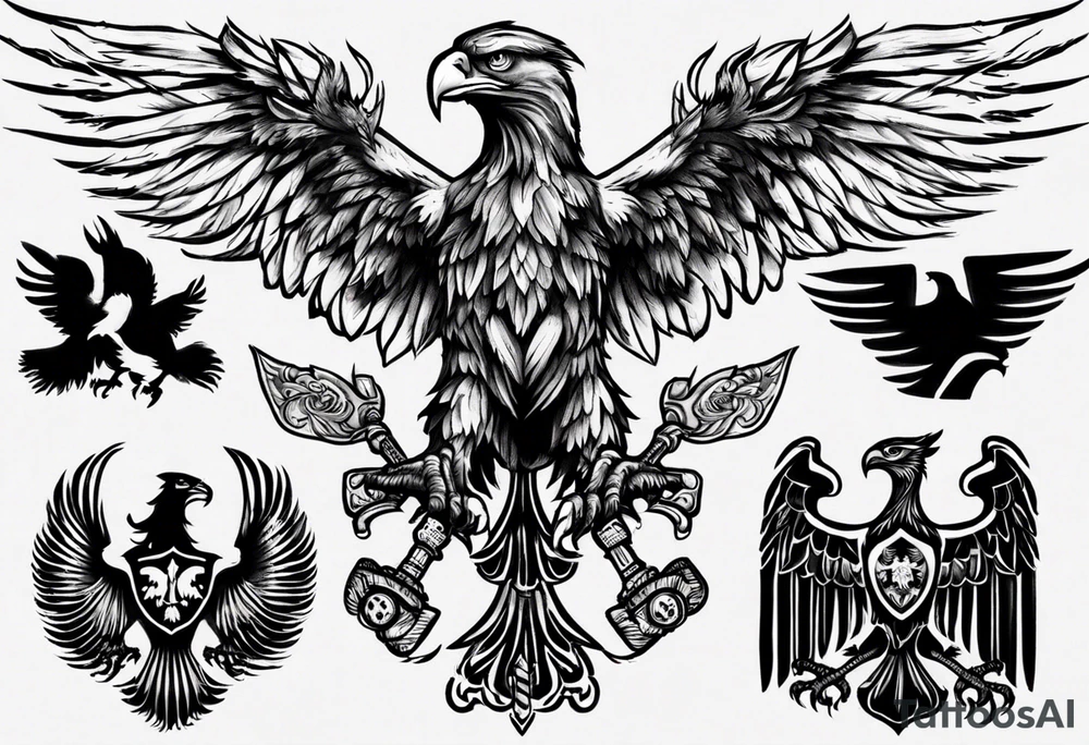 russian eagle tattoo idea