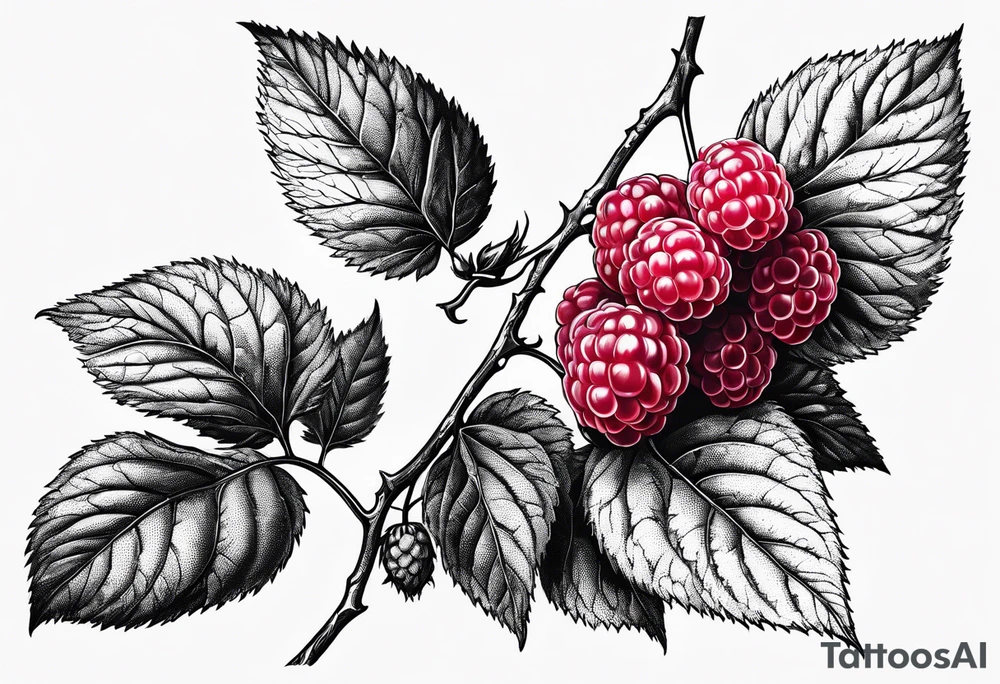 a single long raspberry branch that is growing downwards tattoo idea a single long raspberry branch that is growing downwards tattoo idea