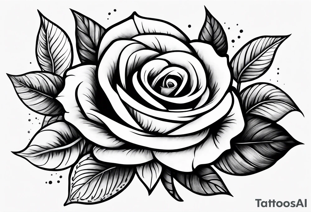 beautiful tattoo idea with long text and rose tattoo idea