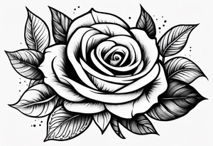 beautiful tattoo idea with long text and rose tattoo idea