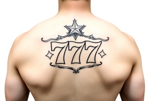 Western jackpot 777 slot tattoo idea