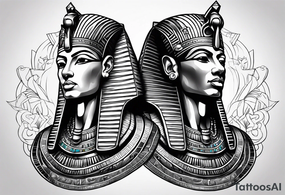 Pharaoh and King tattoo idea