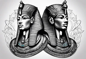 Pharaoh and King tattoo idea