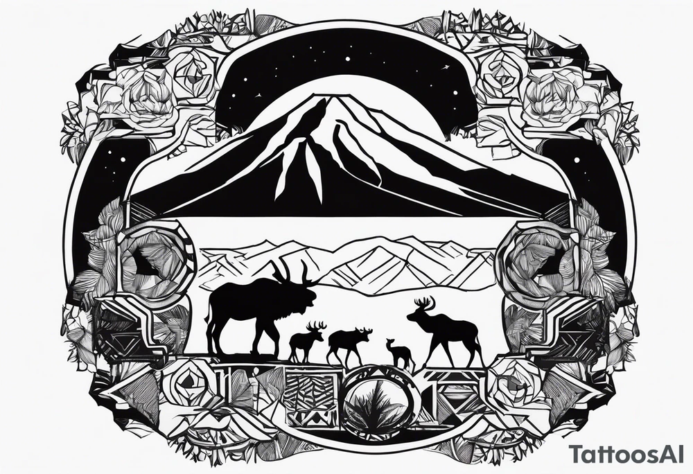The sign that one can find in the kilimanjaro mountain camps tattoo idea