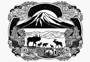The sign that one can find in the kilimanjaro mountain camps tattoo idea