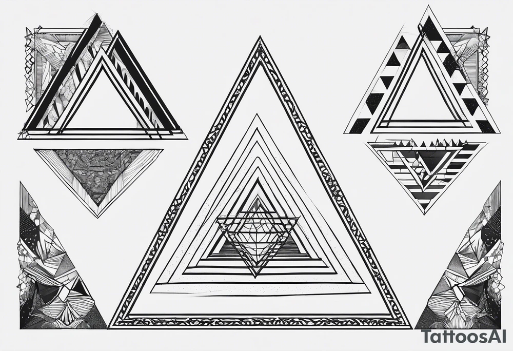 minimalistic triangle tattoo idea