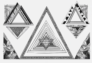 minimalistic triangle tattoo idea