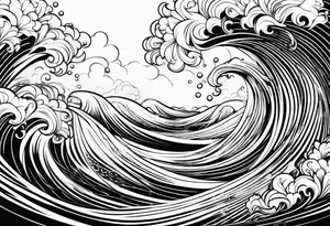 wave pattern tattoo idea