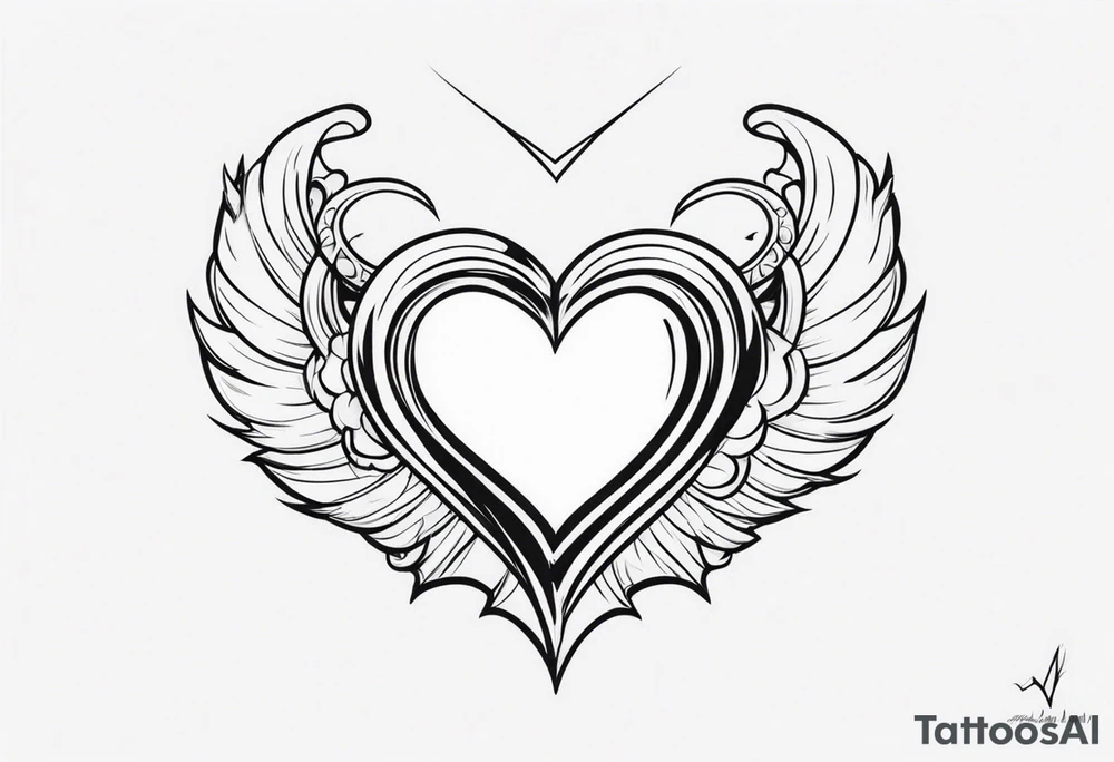 angel devil heart/wings tattoo idea