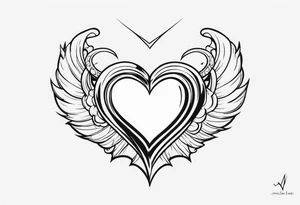 angel devil heart/wings tattoo idea