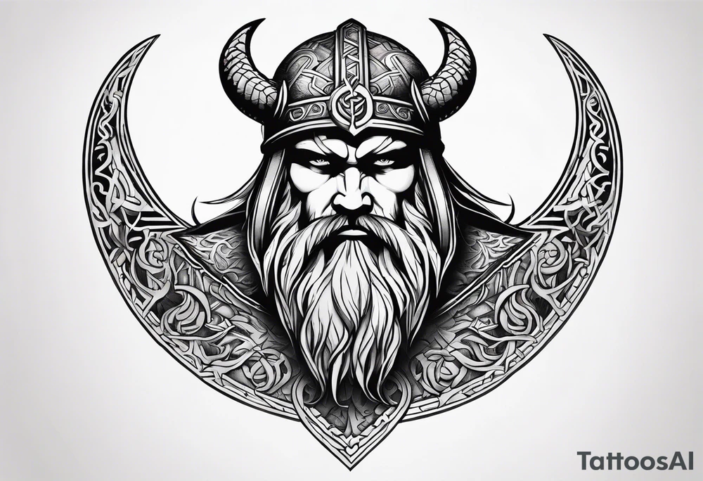 Make a viking shest tattoo dat cover the howl chest use the triple horns symbol and the web of wyrd symbol tattoo idea