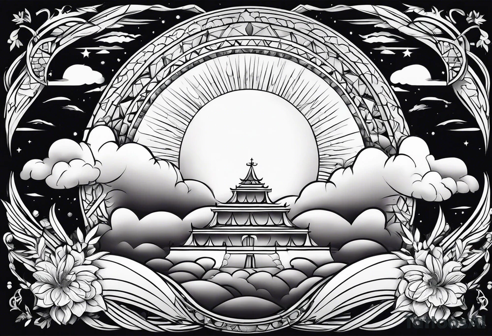 heaven vignette tattoo idea